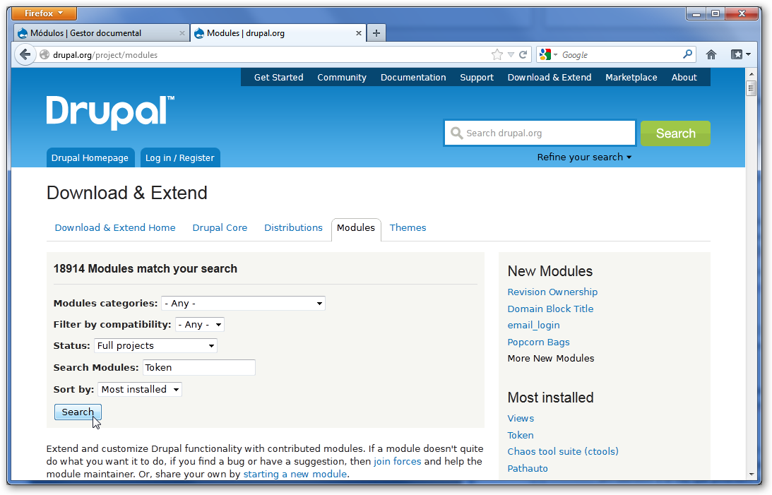 Módulo Token de Drupal