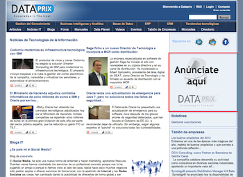Espacios reservados para publicidad en Dataprix
