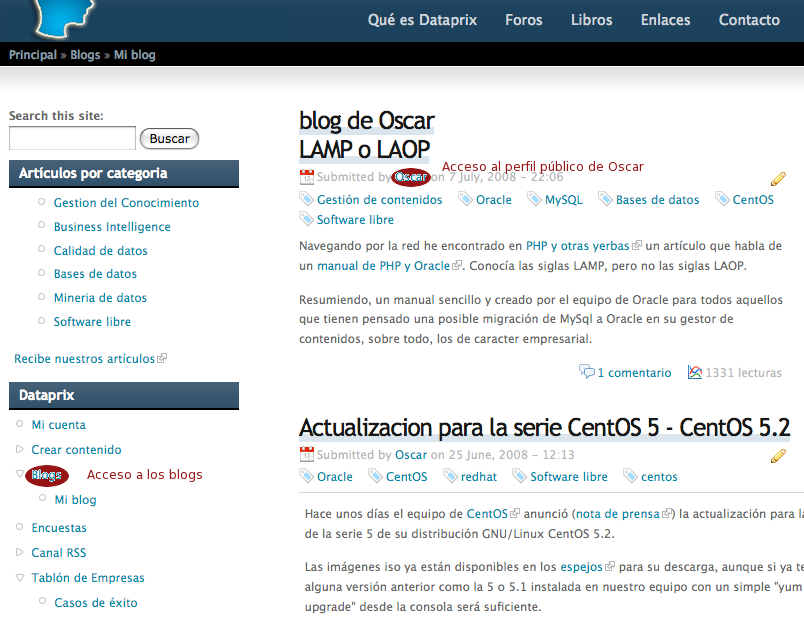 Blog de Oscar en Dataprix