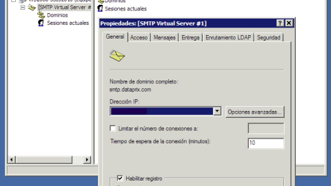 Configuración de servicio SMTP con IIS