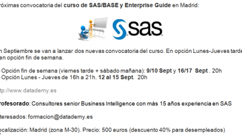 Cursos SAS Septiembre