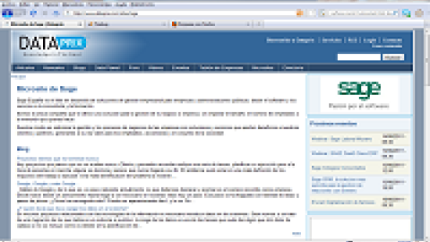 Microsite de Sage en Dataprix