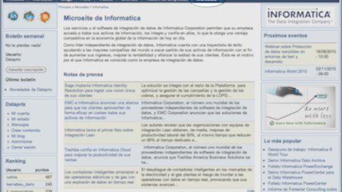 Microsite de Informatica en Dataprix
