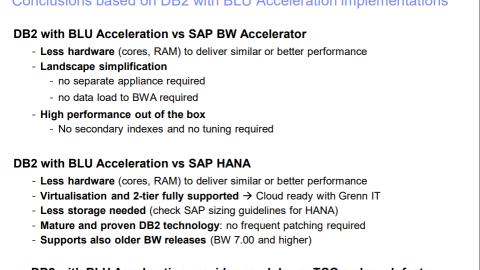 DB2 con BLU Acceleration para SAP