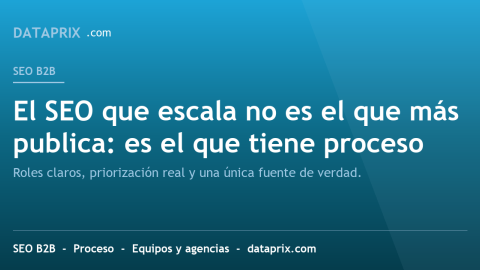 SEO para empresas B2B: cómo montar un proceso que escale
