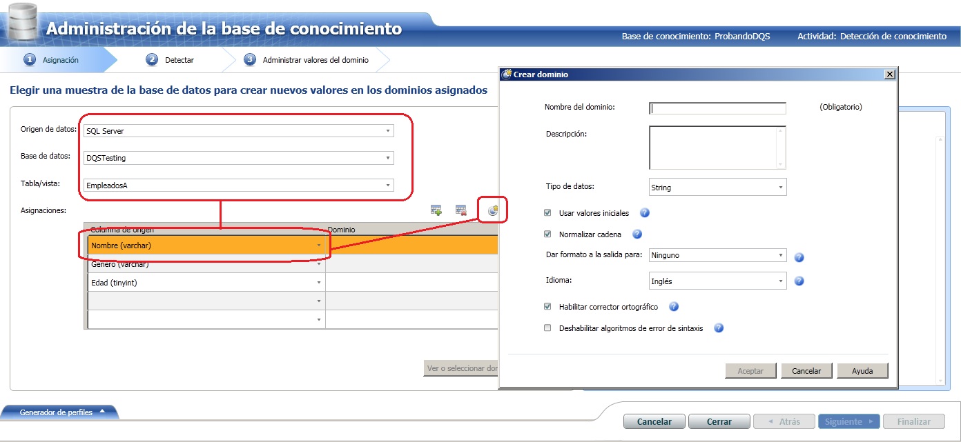 Microsoft Data Quality base de conocimiento