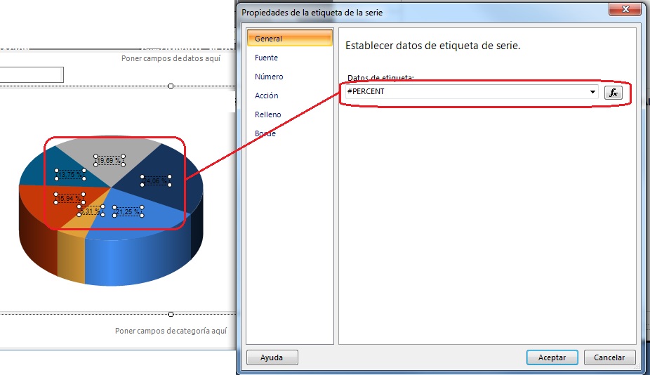 Graficos en informes con report builder