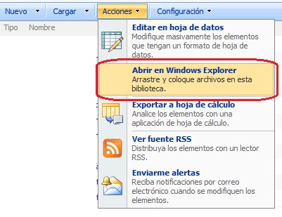 Explorer en MS Report Builder