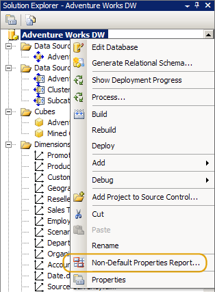Como generar el informe de propiedades que no tienen valor por defecto