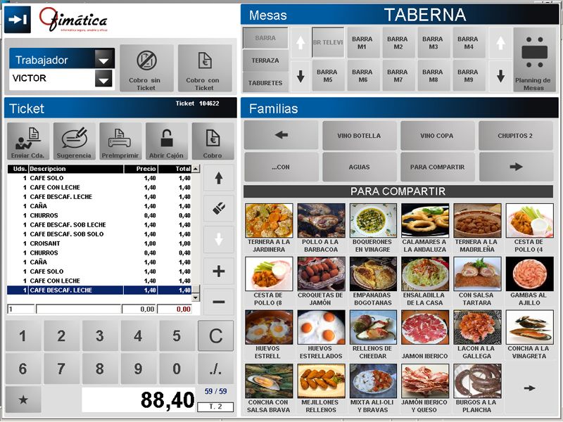 Software Ofimatica para restaurantes