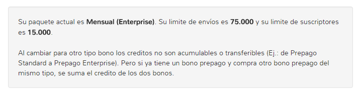 Ampliacion de cuota mensual gratuita en mailrelay