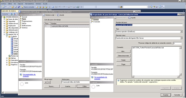 Gestión de jobs programados de SQL Server