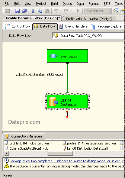 Data Flow Task de SSIS ProfileToSQL