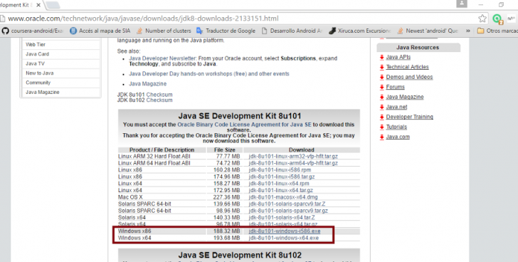 Instalación del JDK de Java
