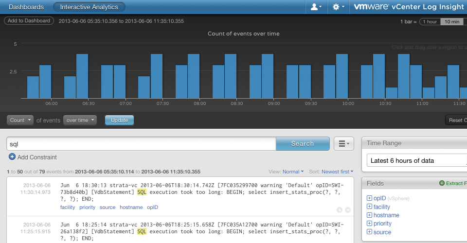 VMware mejora el análisis de los logs con vCenter Log Insight