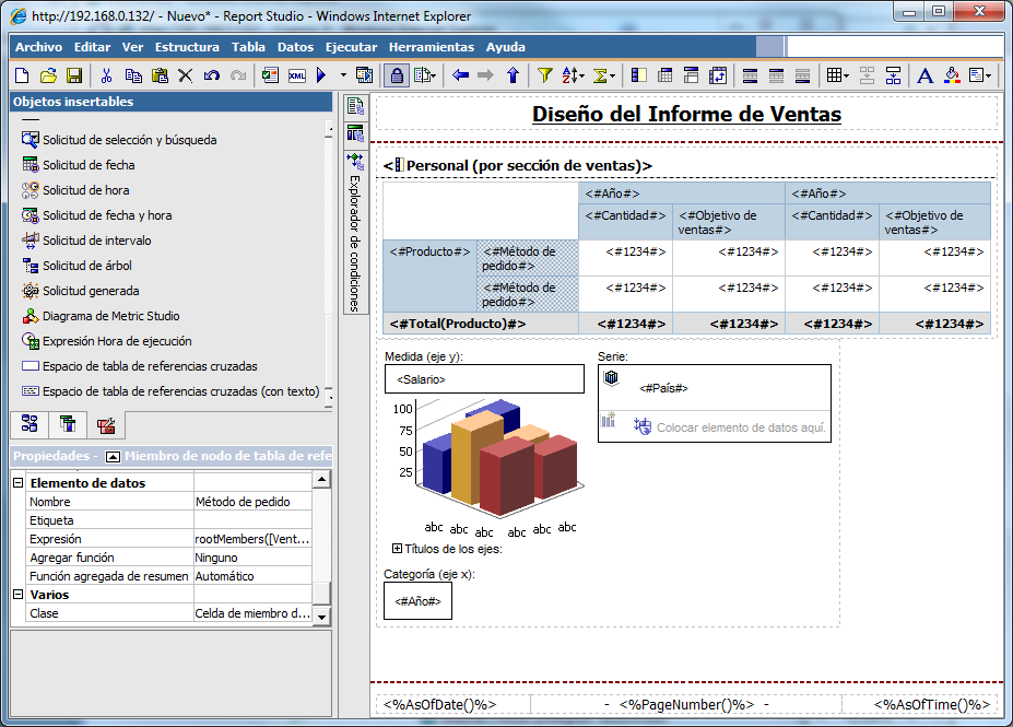 Diseño de un Informe con Report Studio de IBM Cognos