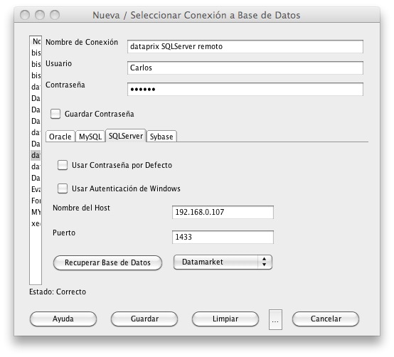 Conexion de Oracle SQL Developer a SQL Server