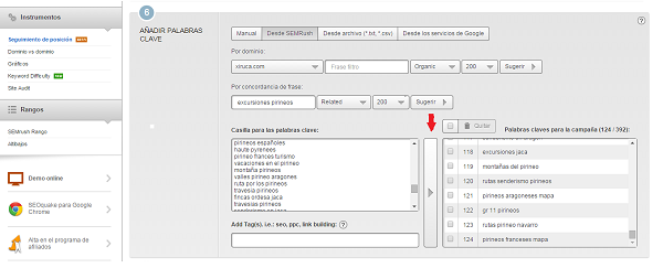 Elegir competidores para analisis de la competencia
