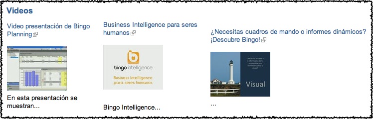 Bloque de videos de Bingo Intelligence