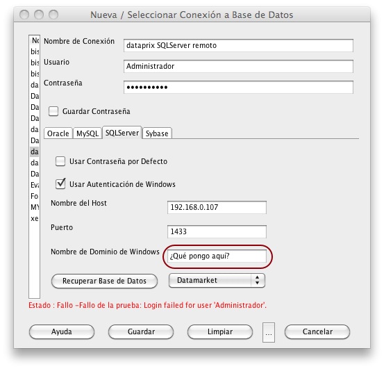 Conexion Oracle SQL Developer - SQL Server