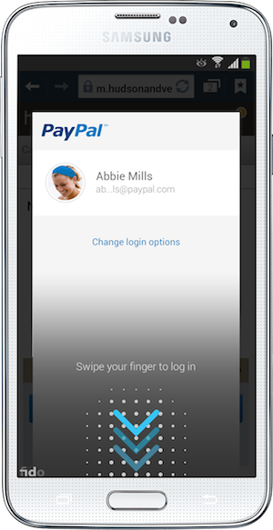 Identificación y pago con huella dactilar en Samsung S5