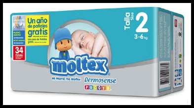 Pañales Moltex de Valor Brands