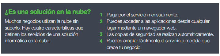Características de las soluciones en la nube