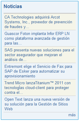 Bloque de últimas noticias de prensa en Dataprix