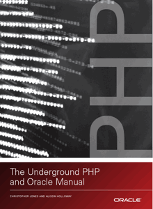 The Underground PHP and Oracle Manual