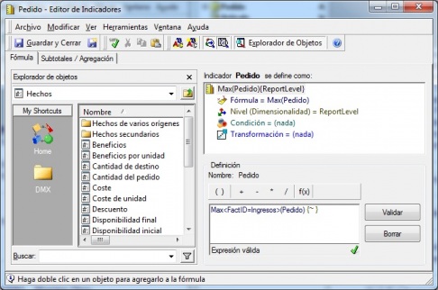 Definicion en MicroStrategy de indicador de entrada previsible para atributo