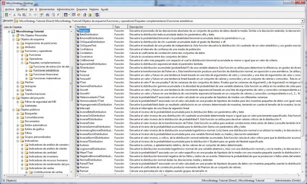 Funciones estadísticas de MicroStrategy