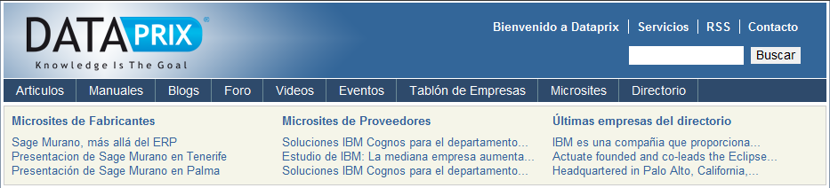 Cabecera de Dataprix