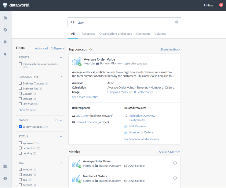 data.world data catalog